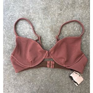 Beach Riot Camilla ribbed bikini top